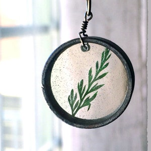 Green Fern Leaf Necklace, Resin Flower Necklace, Real Pressed Flower Jewelry, Flower Necklace